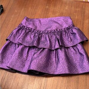 Zara Shimmering Purple Mini Skirt